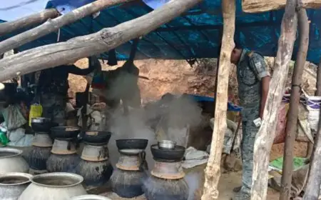 Chakradharpur Raid: नदी किनारे चल रही थी 6 चुलाई भट्टियां, 3200 किलो महुआ और 60 लीटर शराब नष्ट