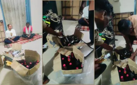 Manjhari Liquor Raid: चार गांवों में एक साथ छापेमारी, 25 लीटर अवैध शराब जब्त, चार गिरफ्तार