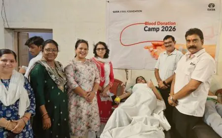 Golmuri Blood Camp : आर.डी. टाटा टेक्निकल सेंटर में उमड़ा युवाओं का सैलाब, टाटा स्टील फाउंडेशन के महा-अभियान में रिकॉर्ड रक्तदान!